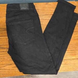 American Eagle Outfitters Women's Distressed Black Skinny Jeans